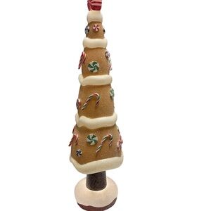 Cracker Barrel Blow Mold Gingerbread Tree Christmas 30”x 8” Battery Powered